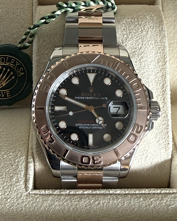No Reserve - 2018 Rolex Yacht-Master 40MM Black Dial Two-Tone Oyster Bracelet (116621)