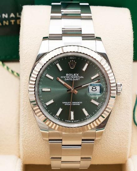 2022 Rolex Datejust 41MM Green Dial Oyster Bracelet (126334)