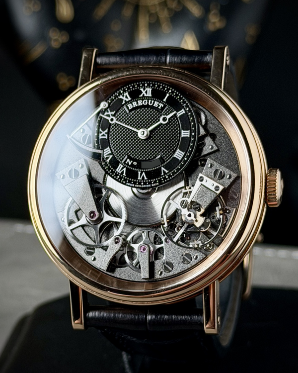2024 Breguet Tradition Openworked 40MM Skeleton Dial Crocodile Leather Strap (7057BR/G9/9W6)