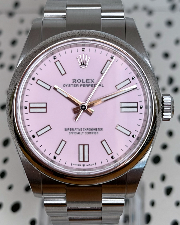 No Reserve -2026 Rolex Oyster Perpetual 41MM Pink Dial Oyster Bracelet (134300)