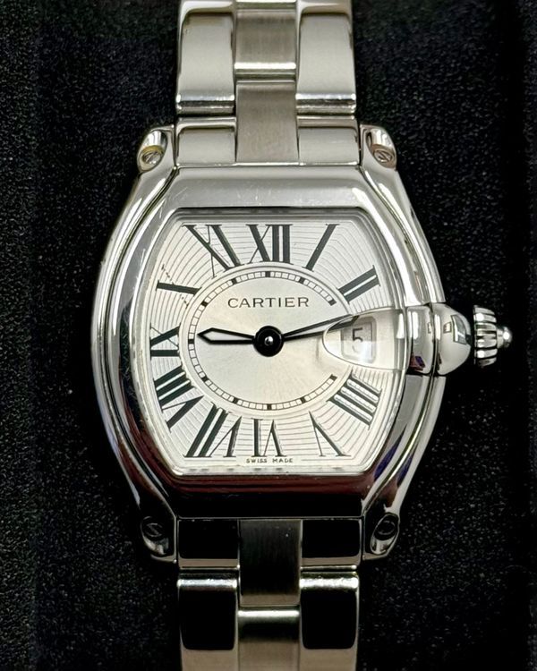 Cartier Roadster 30.5MM Quartz Silver Dial Steel Bracelet (W62016V3)