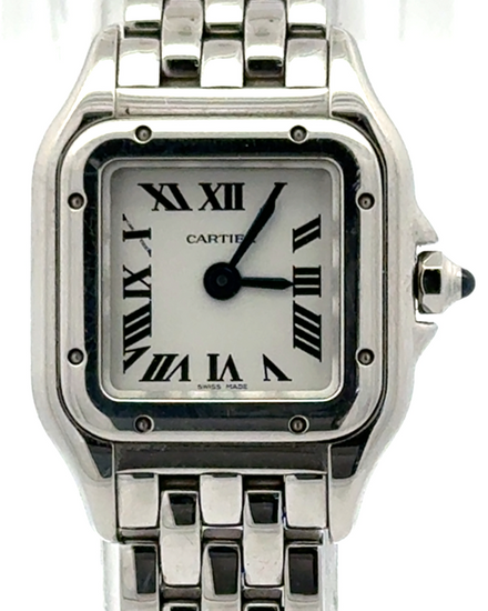 2024 Cartier Panthère De Cartier Mini 19MM Quartz Silver Dial Steel Bracelet (WSPN0019)