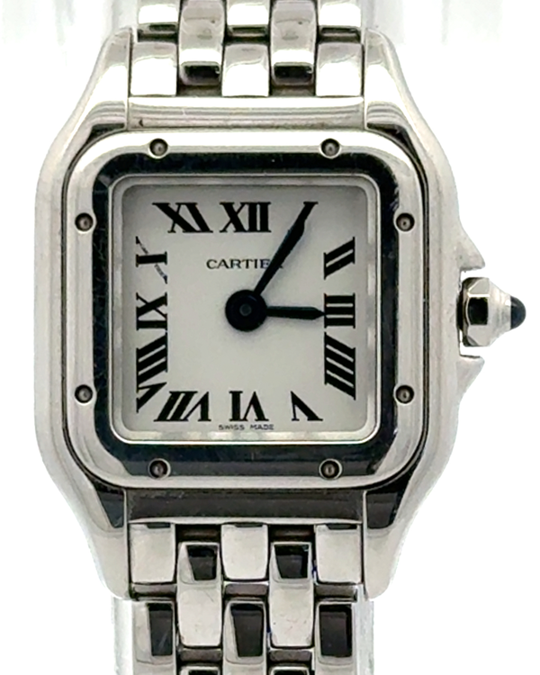 2024 Cartier Panthère De Cartier Mini 19MM Quartz Silver Dial Steel Bracelet (WSPN0019)
