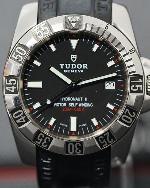 2008 Tudor Hydronaut II 41MM Black Dial Rubber Strap (20030)