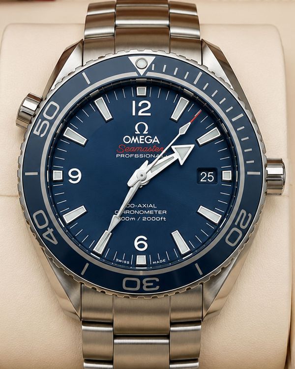 Omega Seamaster Planet Ocean 600M 45.5MM Blue Dial Titanium Bracelet (232.92.46.21.03.001)