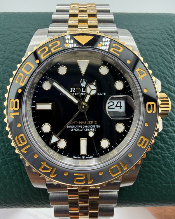 2026 Rolex GMT-Master II "Bumblebee" 40MM Black Dial Two-Tone Jubilee Bracelet (126713GRNR)