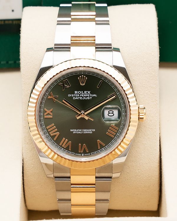 2026 Rolex Datejust 41MM Green Dial Two-Tone Oyster Bracelet (126333)
