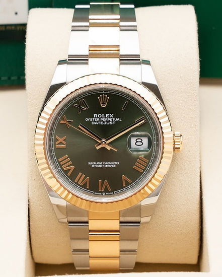 2026 Rolex Datejust 41MM Green Dial Two-Tone Oyster Bracelet (126333)