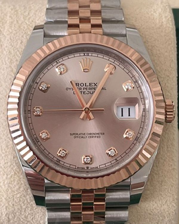 2021 Rolex Datejust 41MM Grey Diamond Dial Two-Tone Jubilee Bracelet (126331)