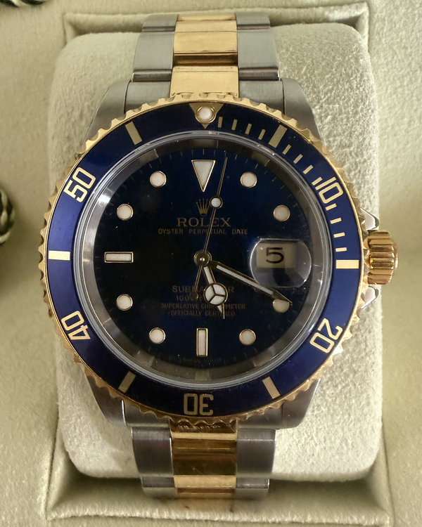 2005 Rolex Submariner Date "Bluesy" 40MM Blue Dial Two-Tone Oyster Bracelet (116613)