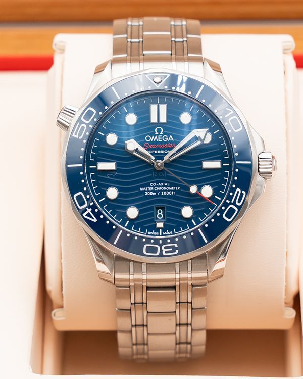 2021 Omega Seamaster Diver 300M 2MM Blue Dial Steel Bracelet (210.30.42.20.03.001)