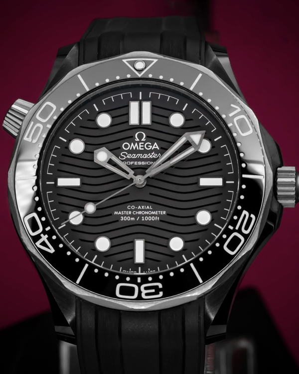 2025 Omega Seamaster Diver 300M 43.5MM Black Dial Rubber Strap (210.92.44.20.01.001)