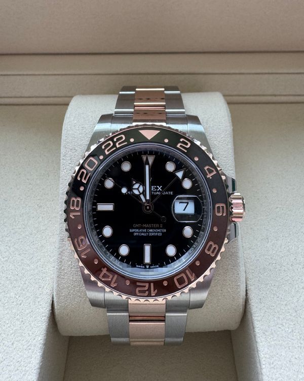 2025 Rolex GMT-Master II "Rootbeer" 40MM Black Dial Two-Tone Oyster Bracelet (126711CHNR)