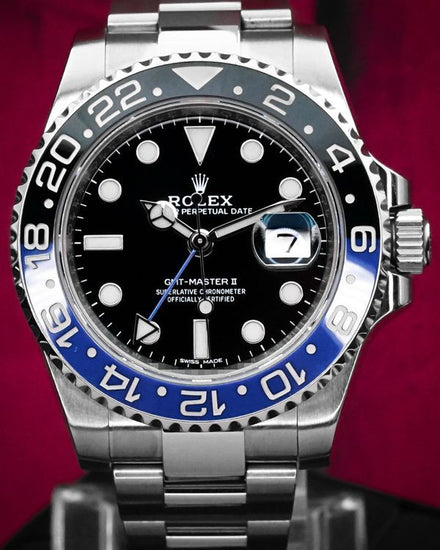 2017 Rolex GMT-Master II "Batman" 40MM Black Dial Oyster Bracelet (116710BLNR)