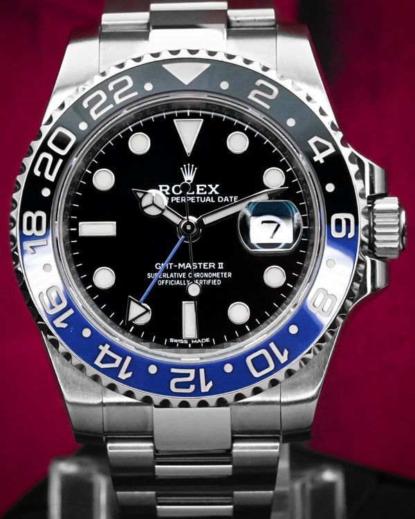 2017 Rolex GMT-Master II "Batman" 40MM Black Dial Oyster Bracelet (116710BLNR)