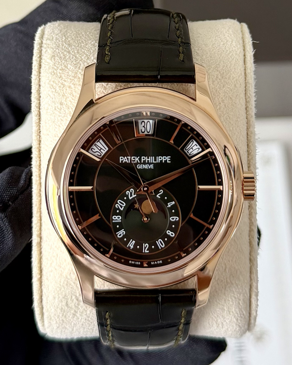 2024 Patek Philippe Annual Calendar 40MM Green Dial Leather Strap (5205R-011)
