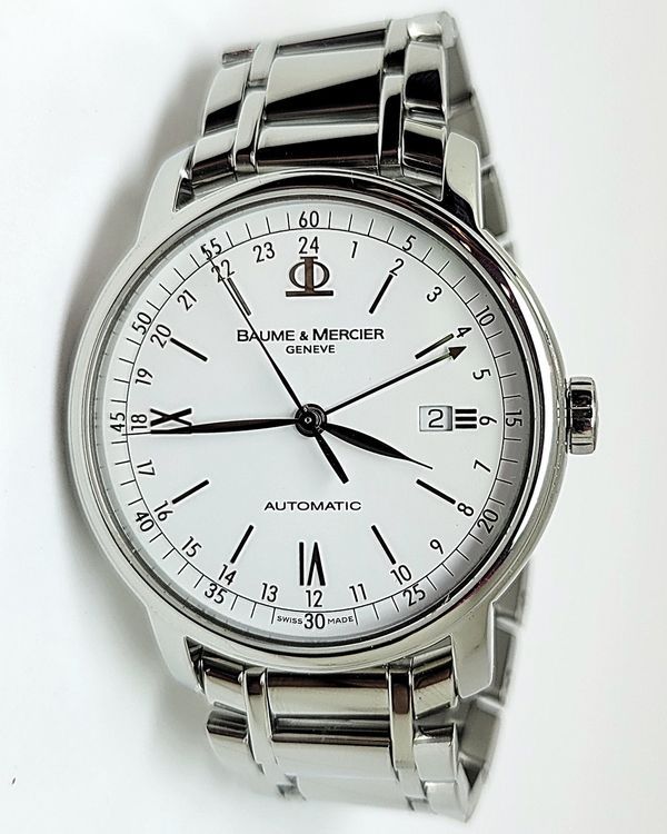 Baume & Mercier Classima 42MM White Dial Steel Bracelet (65494)