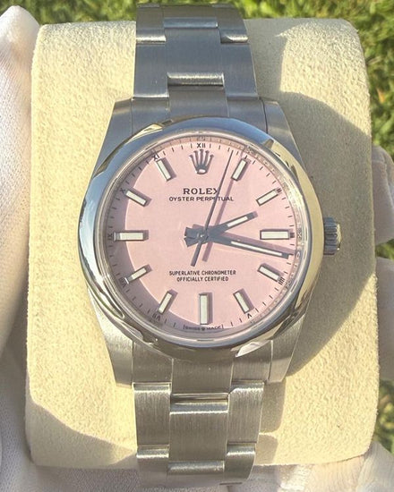 2026 Rolex Oyster Perpetual 34MM Pink Dial Oyster Bracelet (124200)