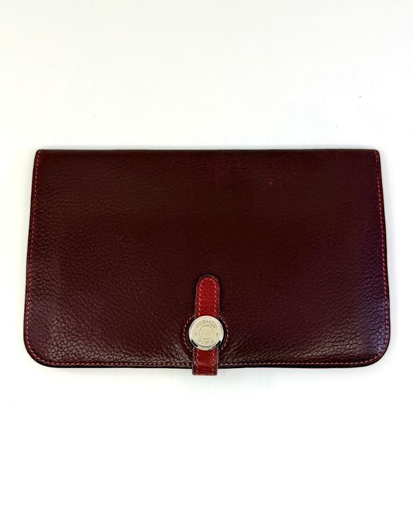 Hermès Dogon Wallet 7.2 x 4.2 IN Leather Silver Hardware (Dogon)