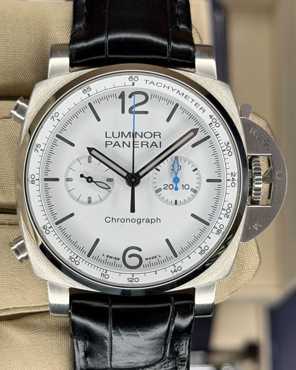 2025 Panerai Luminor 44MM White Dial Leather Strap (PAM01218)
