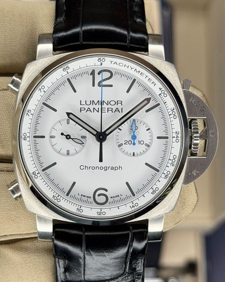 2025 Panerai Luminor 44MM White Dial Leather Strap (PAM01218)