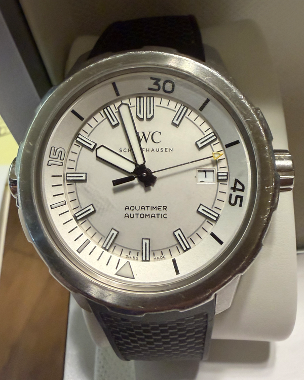2016 IWC Schaffhausen Aquatimer 42MM Silver Dial Rubber Strap (IW329003)