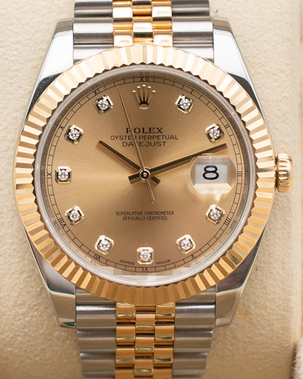 2016 Rolex Datejust 41MM Champagne Dial Two-Tone Jubilee Bracelet (126333)