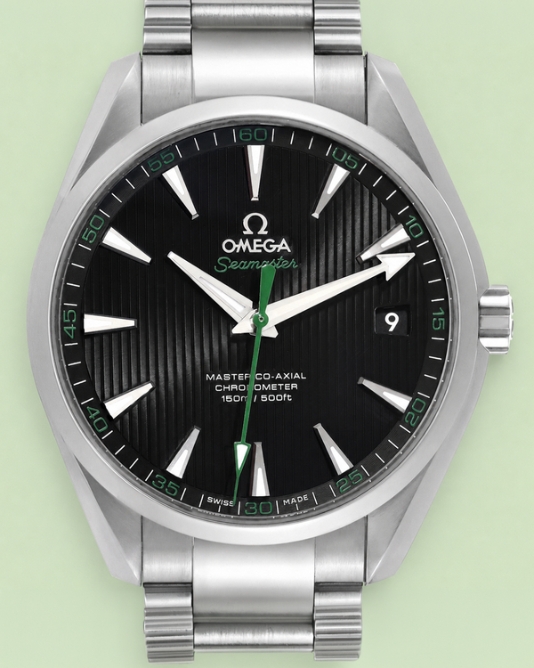No Reserve - 2016 Omega Seamaster Aqua Terra 150M "Golf Edition" 41.5MM Black Dial Steel Bracelet (231.10.42.21.01.004)