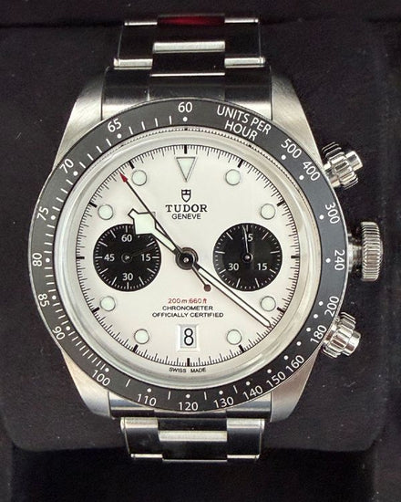 No Reserve - 2023 Tudor Black Bay Chrono "Panda" 41MM White Dial Steel Bracelet (79360N)