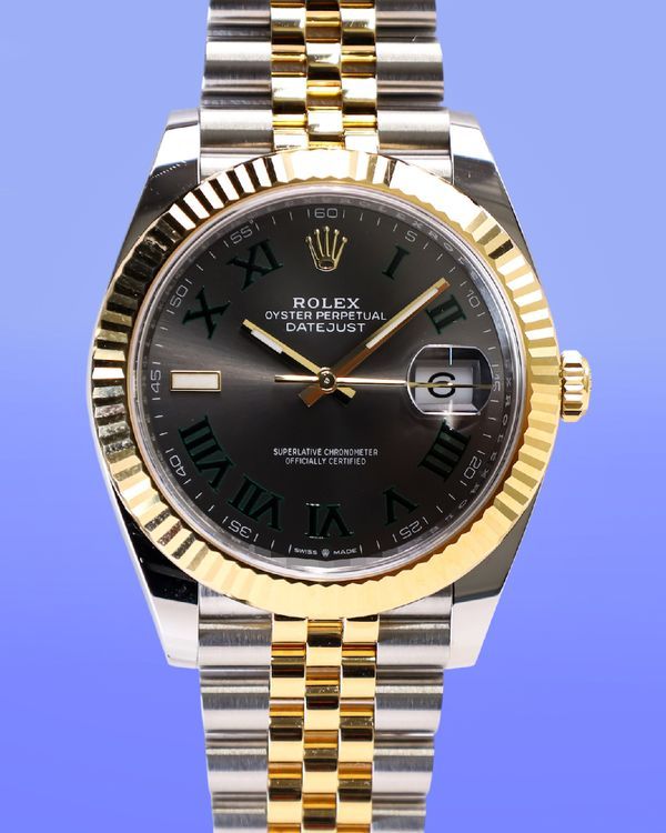 No Reserve - 2025 Rolex Datejust "Wimbledon" 41MM Slate Dial Two-Tone Jubilee Bracelet (126333)