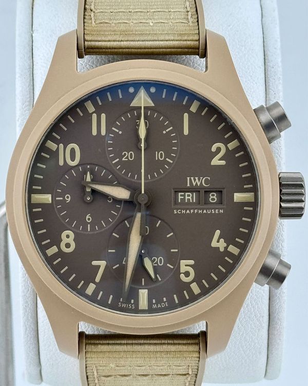 No Reserve - 2024 IWC Schaffhausen Pilot Top Gun "Mojave Desert" 41MM Brown Dial Textile Strap (IW389402)