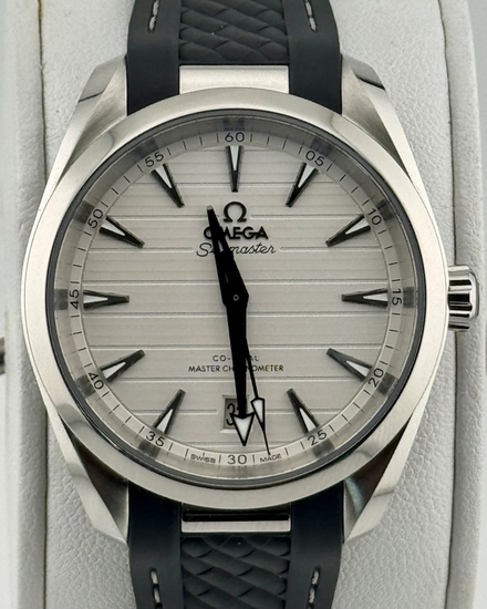 No Reserve - 2025 Omega Seamaster Aqua Terra 150M 38MM Silver Dial Rubber Strap (220.12.38.20.02.001)
