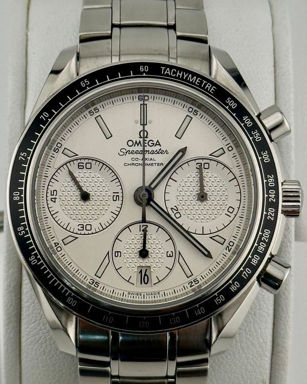No Reserve - 2024 Omega Speedmaster Racing 40MM Silver Dial Steel Bracelet (326.30.40.50.02.001)