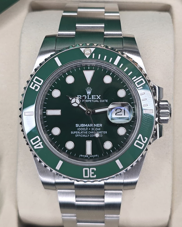2018 Rolex Submariner Date "Hulk" 40MM Green Dial Oyster Bracelet (116610LV)