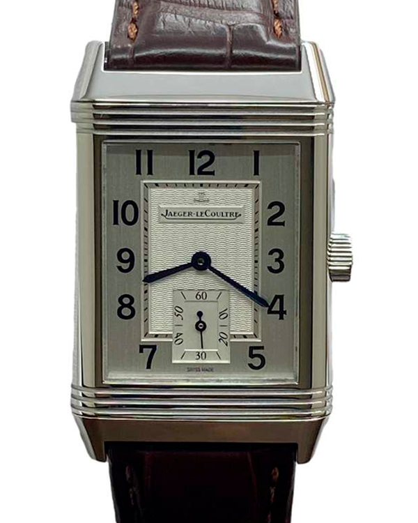 Jaeger-LeCoultre Reverso Grande Taille 42MM Silver Dial Crocodile Skin Leather Strap (270.8.62)