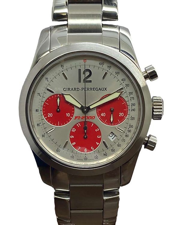 Girard Perregaux Ferrari 40MM Silver & Red Dial Steel Bracelet (L.E 49560.1.11.1749)