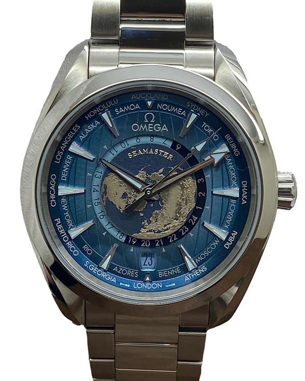 2024 Omega Seamaster World Time GMT 43MM Blue Dial Steel Bracelet (220.10.43.22.03.002)