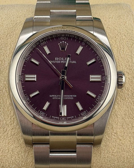 2017 Rolex Oyster Perpetual 36MM Grape Dial Oyster Bracelet (116000)