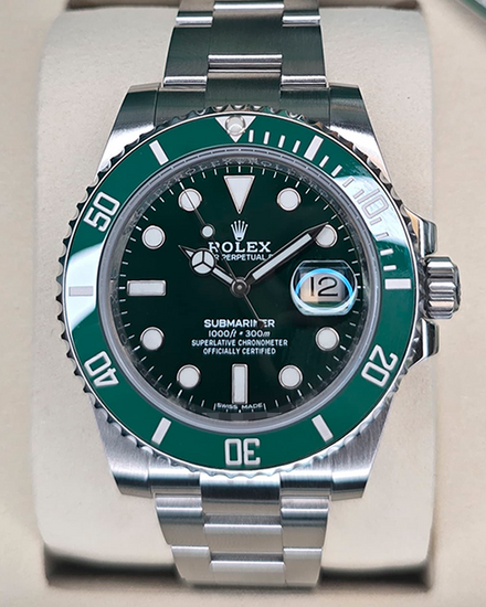 2019 Rolex Submariner Date "Hulk" 40MM Green Dial Oyster Bracelet (116610LV)