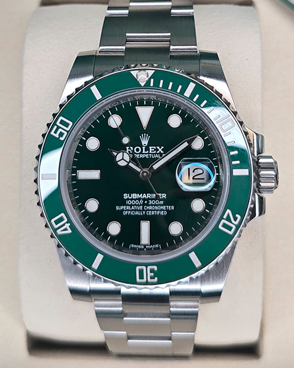 2019 Rolex Submariner Date "Hulk" 40MM Green Dial Oyster Bracelet (116610LV)