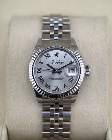 Rolex Lady-Datejust 28MM Silver Dial Jubilee Bracelet (279174)