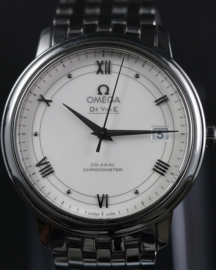 Omega De Ville Prestige 36.8MM White Dial Steel Bracelet (424.10.37.20.04.001)