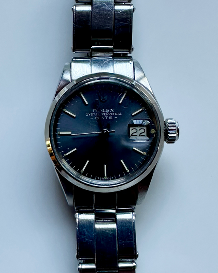 Rolex Oyster Perpetual Lady Date 26MM Grey Dial Oyster Bracelet (6516)