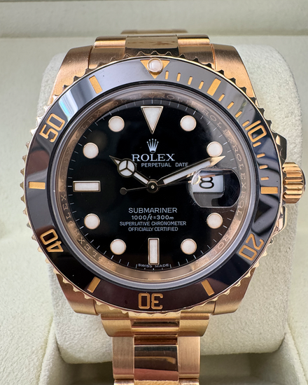 Rolex Submariner Date 40MM Black Dial Yellow Gold Oyster Bracelet (116618N)