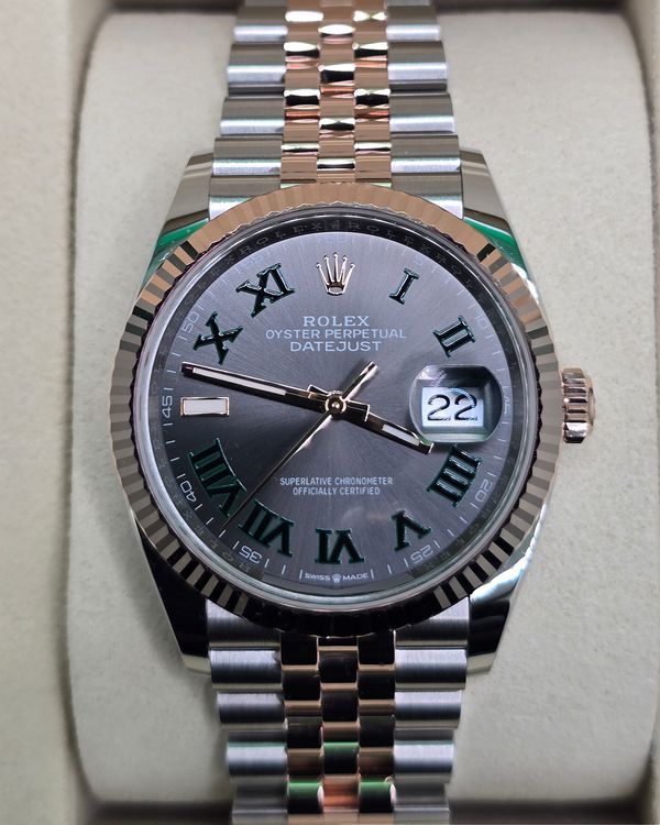 2026 Rolex Datejust "Wimbledon" 36MM Slate Dial Two-Tone Jubilee Bracelet (126231)