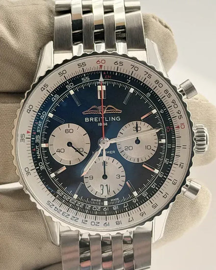 No Reserve - 2024 Breitling Navitimer B01 Chronograph 43MM Black Dial Steel Bracelet (AB0138211B1A1)