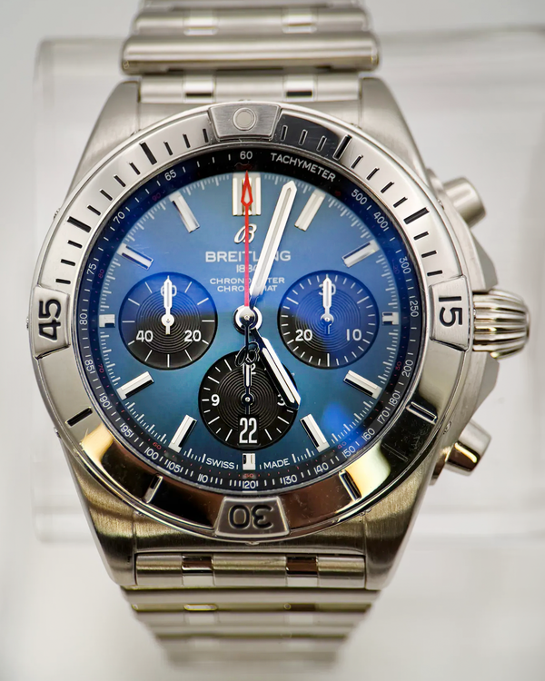2020 Breitling Chronomat 42MM Blue Dial Steel Bracelet (AB0134)