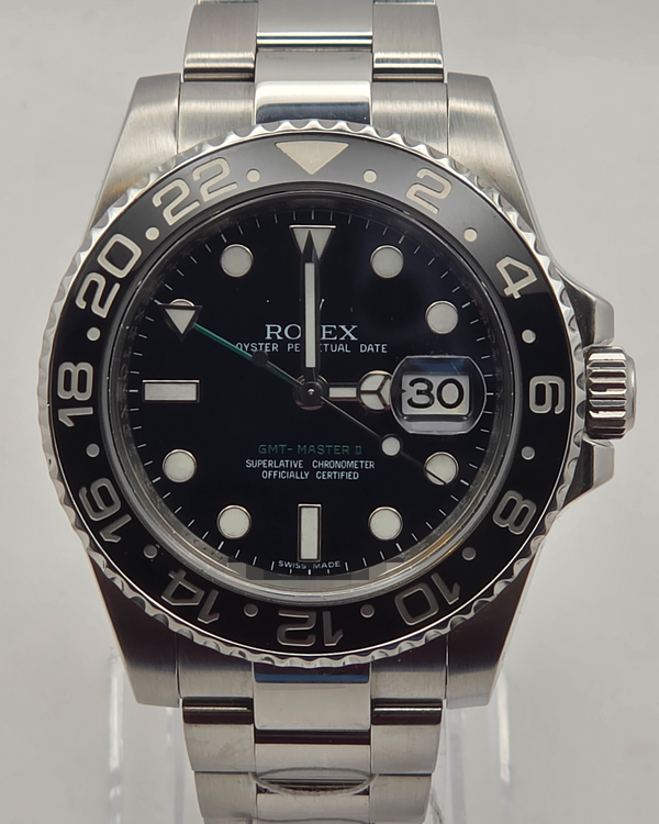 2009 Rolex GMT-Master II 40MM Black Dial Oyster Bracelet (116710)