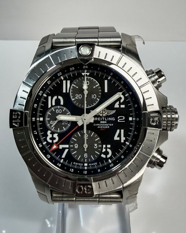 2020 Breitling Avenger 45MM Black Dial Steel Bracelet (A24315)