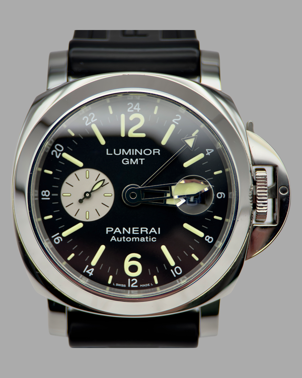 2020 Panerai Luminor GMT 44MM Black Dial Rubber Strap (PAM01088)